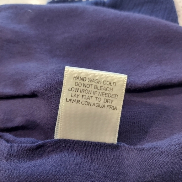 Skies Are Blue Navy Boho Embroidered Trim Shorts S - Picture 11 of 12